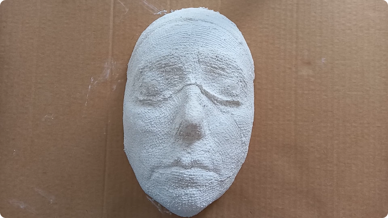 Molde do Rosto em Gesso